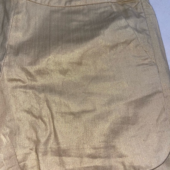 Lilly Pulitzer Shimmering Gold High Waist Shorts - Picture 2 of 6